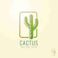 Vector gratuito plantilla de logotipo de cactus degradado