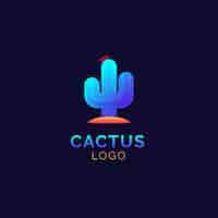 Vector gratuito plantilla de logotipo de cactus