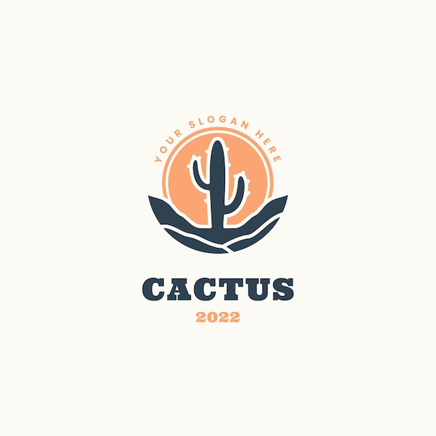 Vector gratuito plantilla de logotipo de cactus