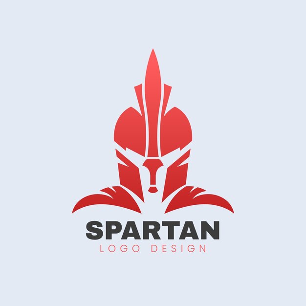 Plantilla de logotipo de casco espartano degradado
