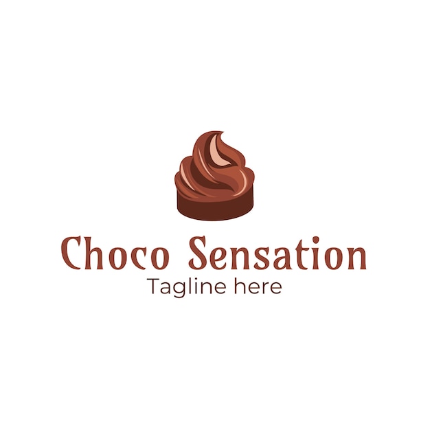 Vector gratuito plantilla de logotipo de chocolate dibujada a mano