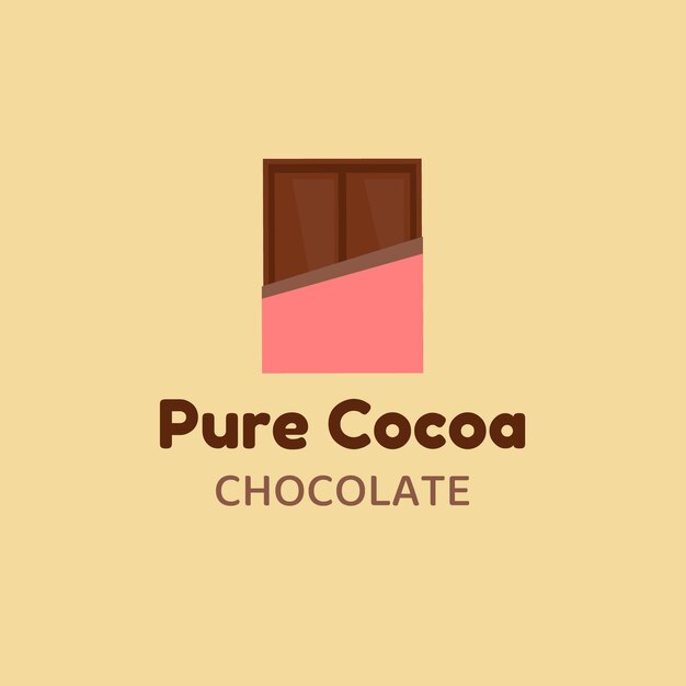 plantilla de logotipo de chocolate duotónico minimalista