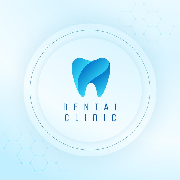 Vector gratuito plantilla de logotipo de clínica de dentista de estomatología para blanqueamiento dental
