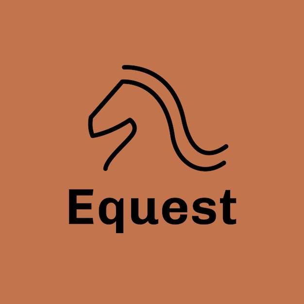 Plantilla de logotipo de club ecuestre, negocio de equitación, vector de diseño moderno
