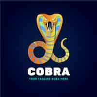 Vector gratuito plantilla de logotipo de cobra creativa