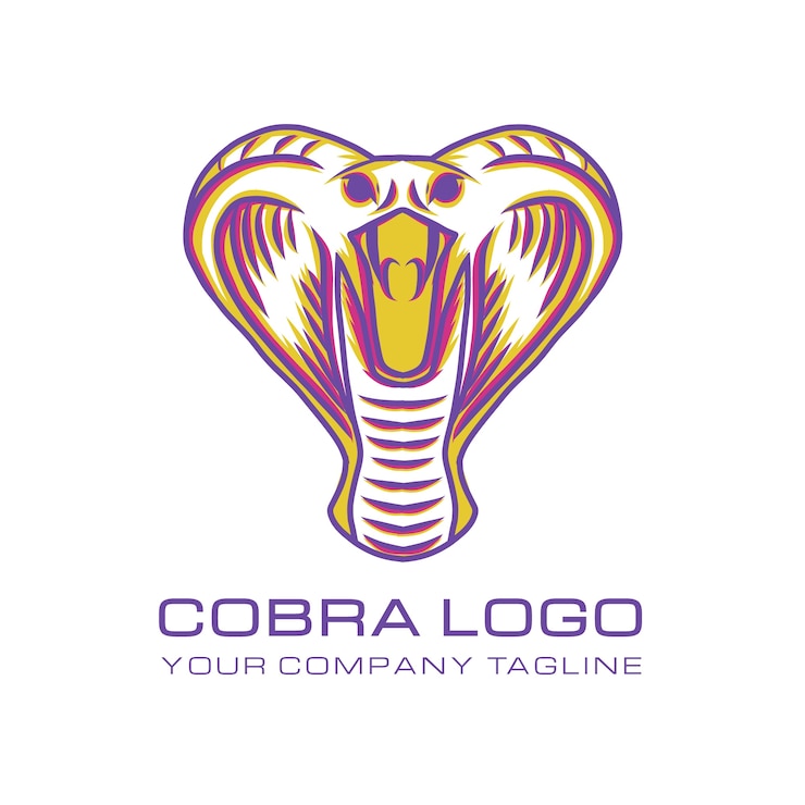 Vector gratuito plantilla de logotipo de cobra creativa