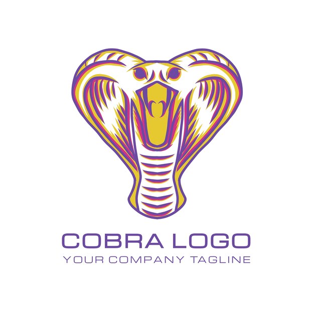 Plantilla de logotipo de cobra creativa