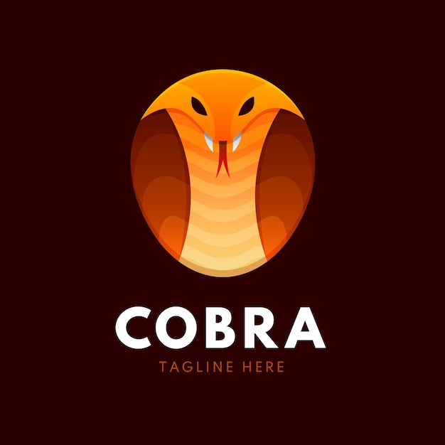 Plantilla de logotipo de cobra creativa