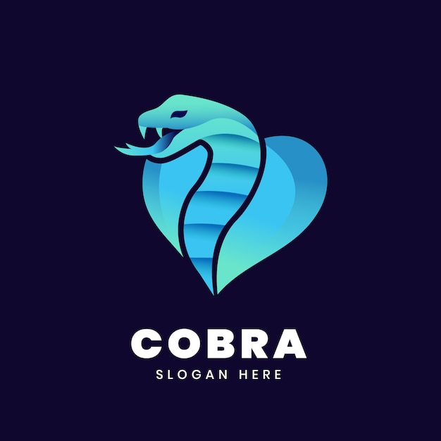 Plantilla de logotipo de cobra degradado