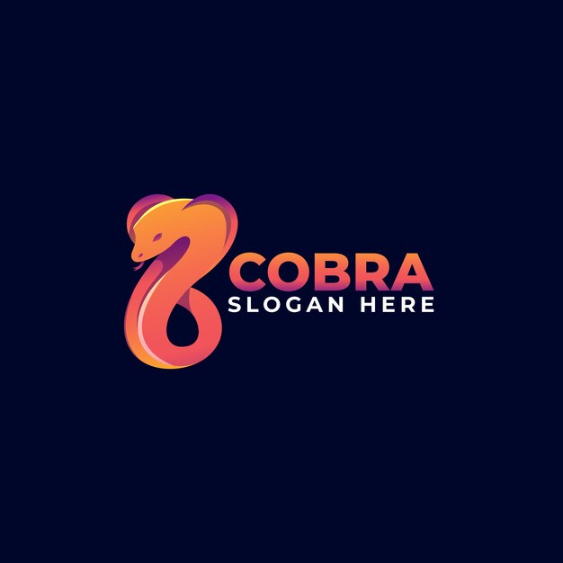 Plantilla de logotipo de cobra degradado