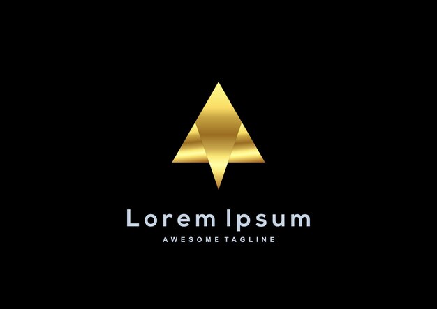 Plantilla de logotipo de color dorado de empresa de lujo