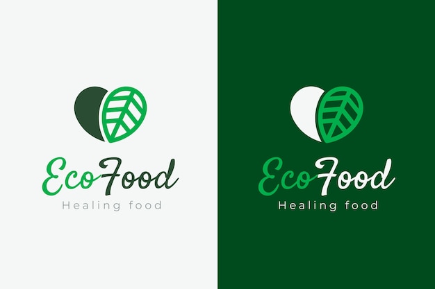 Vector gratuito plantilla de logotipo de comida sana dibujada a mano