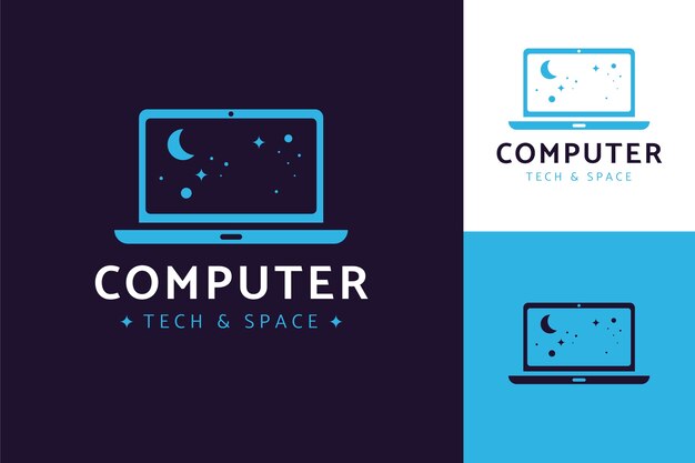 Plantilla de logotipo de computadora creativa