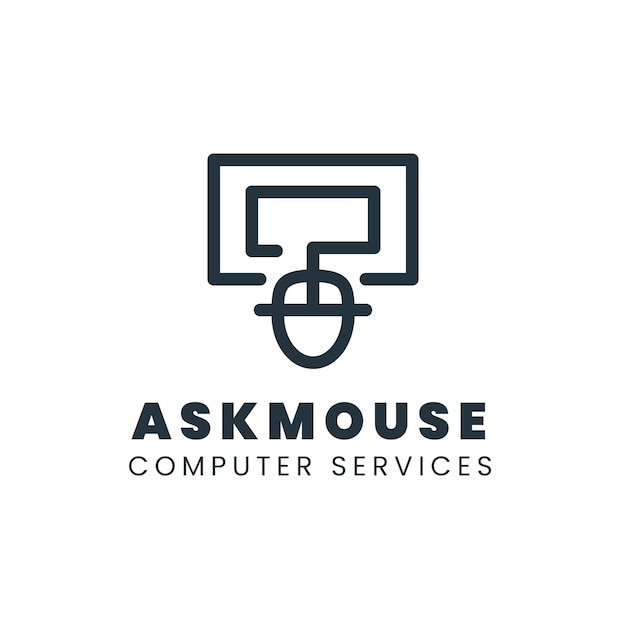 Plantilla de logotipo de computadora de tecnología