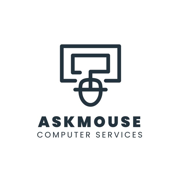 Plantilla de logotipo de computadora de tecnología