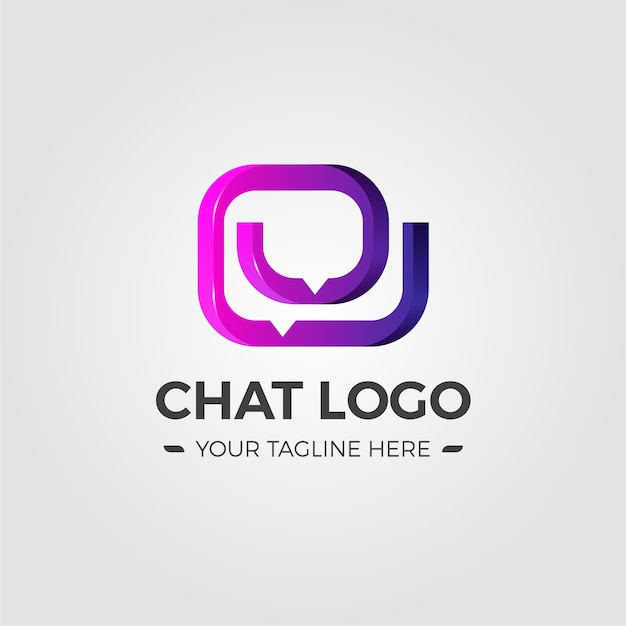 Plantilla de logotipo de comunicación degradado