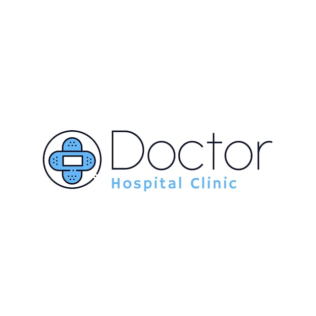 Vector gratuito plantilla de logotipo de consultorio médico