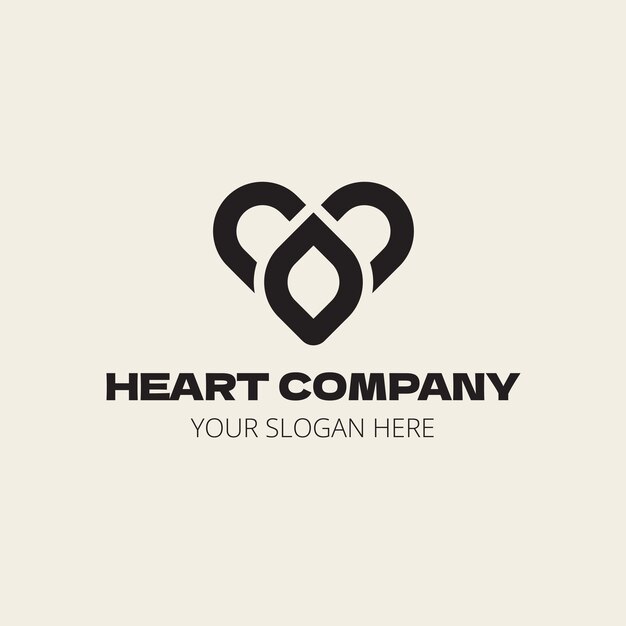 Plantilla de logotipo de corazón