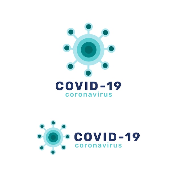 Vector gratuito plantilla de logotipo covid19