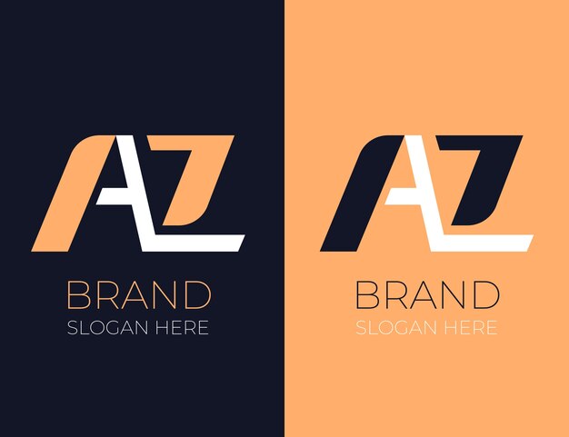 Plantilla de logotipo creativo az profesional