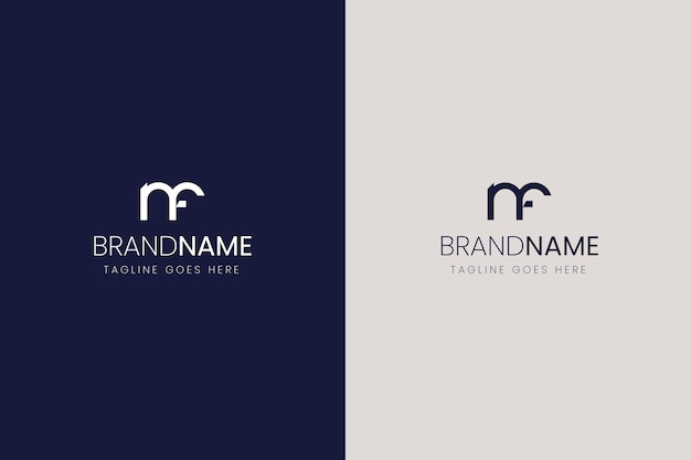 Plantilla de logotipo creativo profesional fn