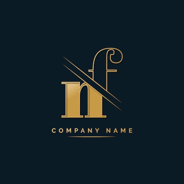 Plantilla de logotipo creativo profesional fn