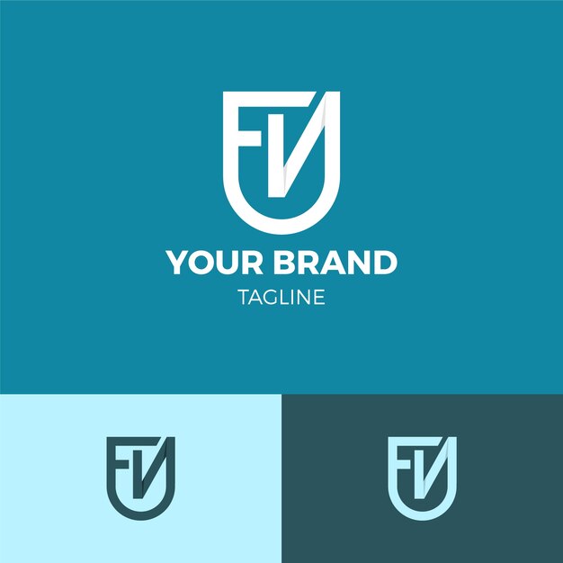 Plantilla de logotipo creativo profesional fn