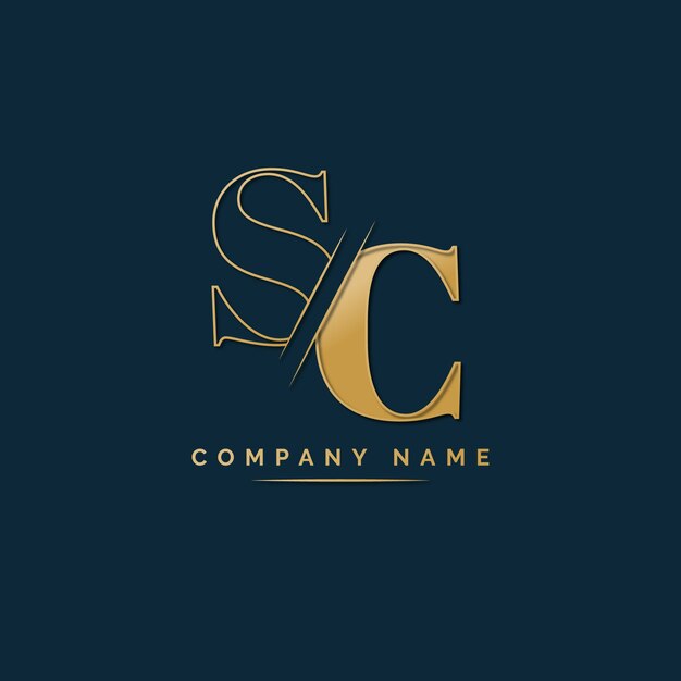 Plantilla de logotipo creativo profesional sc