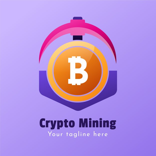 Plantilla de logotipo de criptominería
