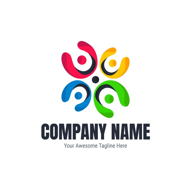 Plantilla de logotipo de cultura de diseño plano
