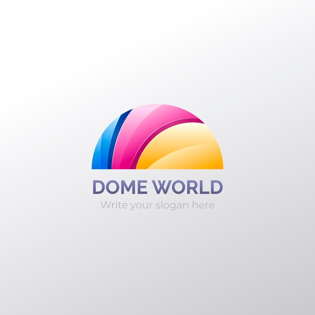 Plantilla de logotipo de cúpula degradada