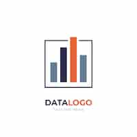 Vector gratuito plantilla de logotipo de datos creativos