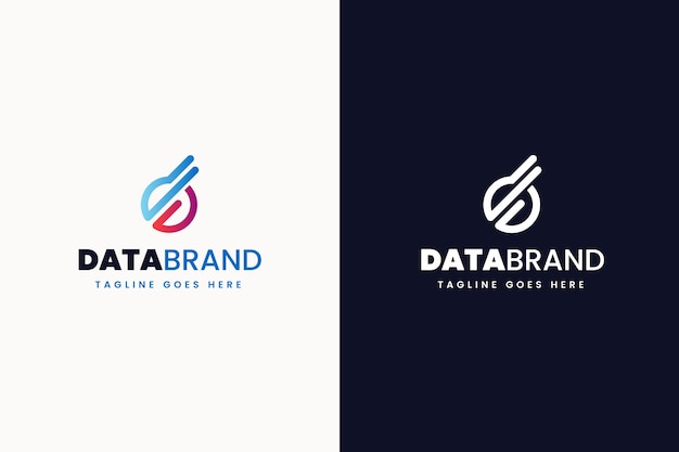 Plantilla de logotipo de datos degradados