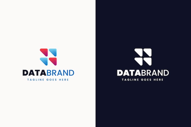 Plantilla de logotipo de datos degradados