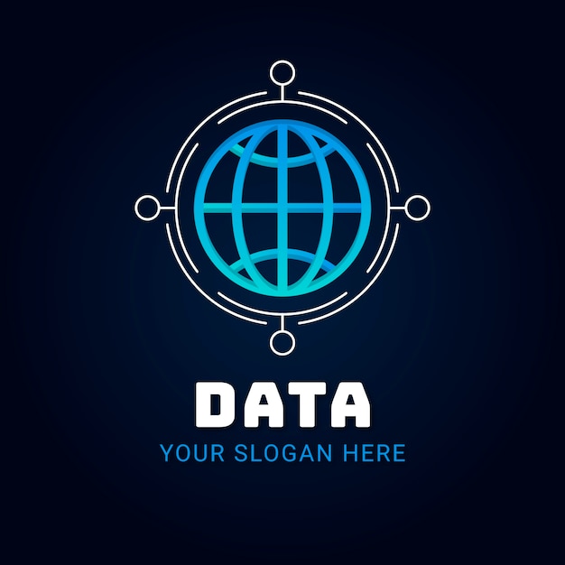 Plantilla de logotipo de datos degradados