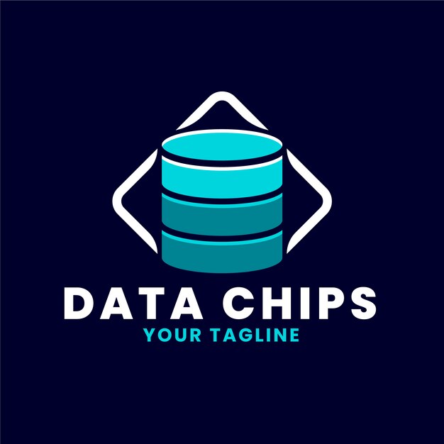 Plantilla de logotipo de datos dibujados a mano