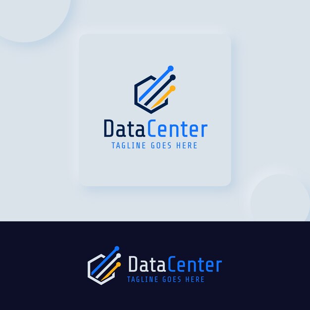 Plantilla de logotipo de datos de diseño plano