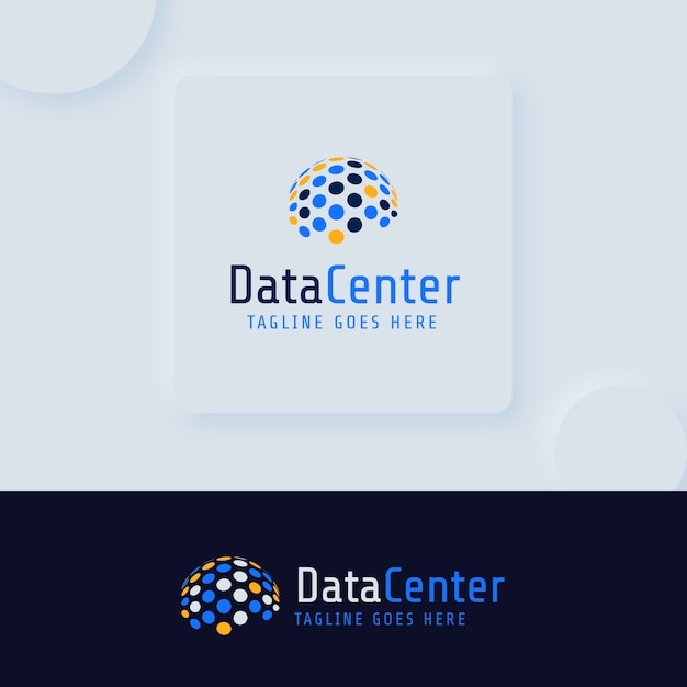 Plantilla de logotipo de datos de diseño plano