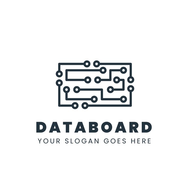 Plantilla de logotipo de datos de diseño plano
