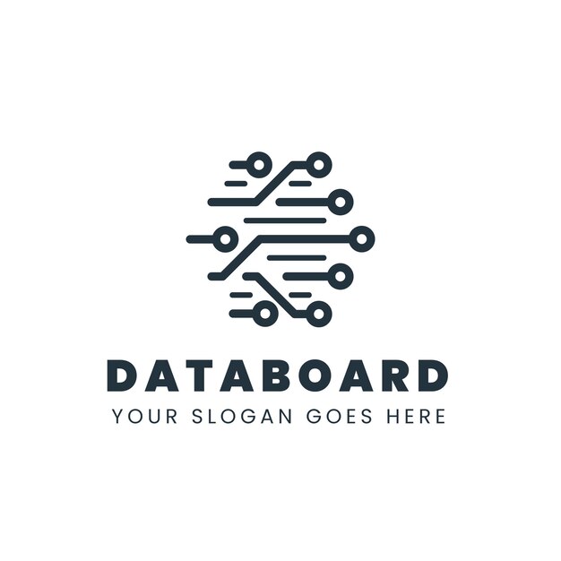 Plantilla de logotipo de datos de diseño plano