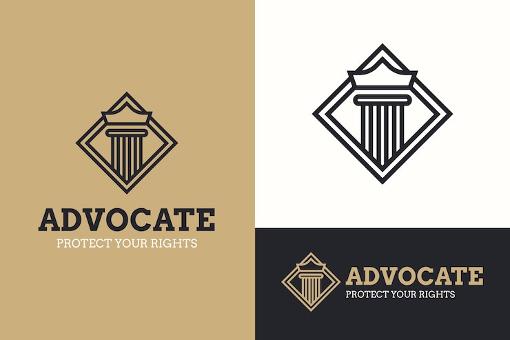 Vector gratuito plantilla de logotipo de defensor de diseño plano