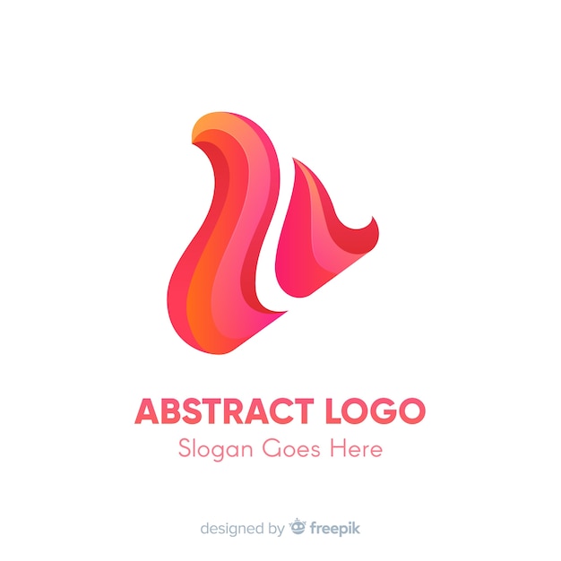 Plantilla de logotipo degradado con forma abstracta