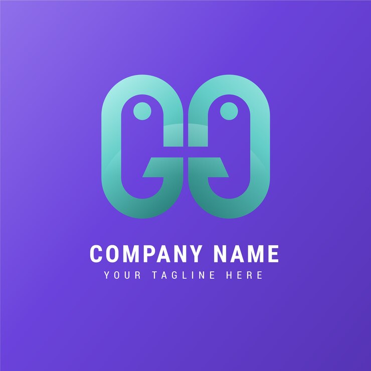 Vector gratuito plantilla de logotipo degradado gg