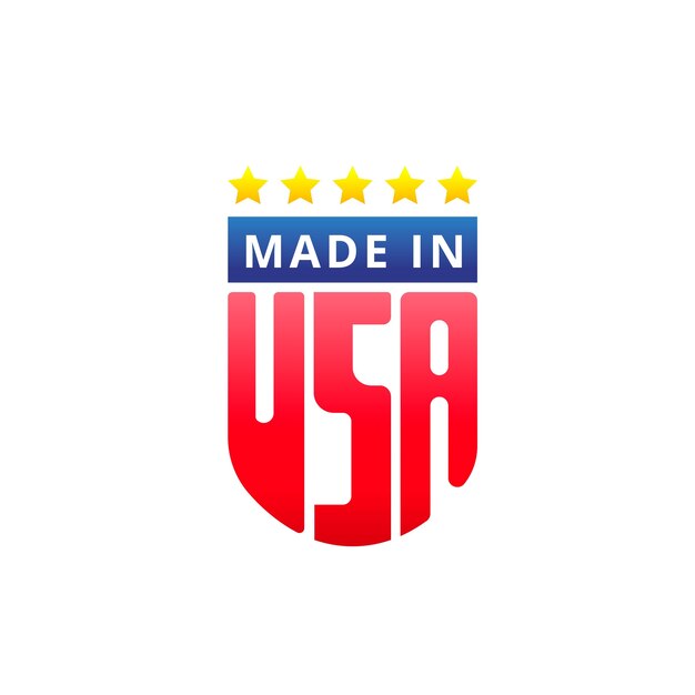 Plantilla de logotipo degradado hecho en EE. UU.