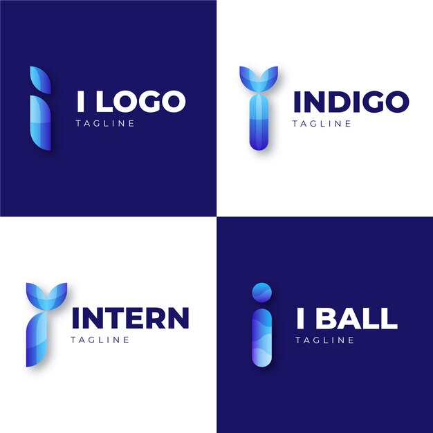 Plantilla de logotipo degradado i