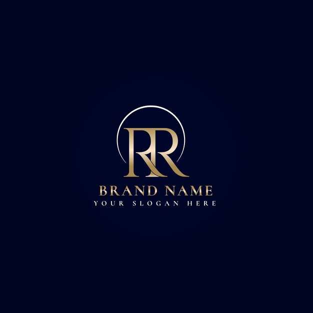 Plantilla de logotipo degradado rr