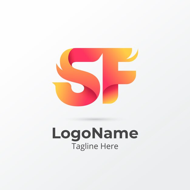 Plantilla de logotipo degradado sf o fs