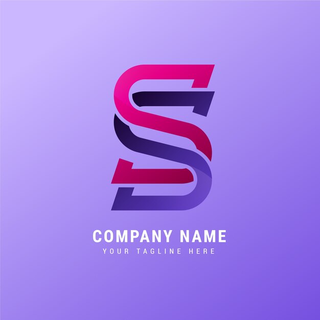Plantilla de logotipo degradado ss