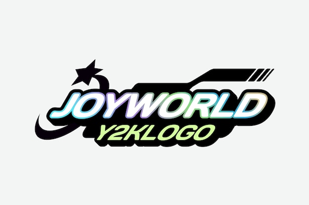 Plantilla de logotipo degradado y2k