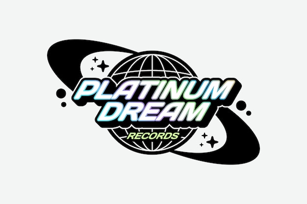 Plantilla de logotipo degradado y2k